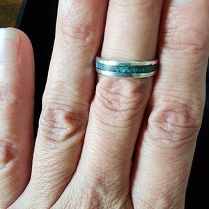 TSKIES Sterling Silver and Turquoise Ring - Size 7